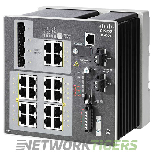 Cisco IE-4000-16GT4G-E IE 4000 Series 16x 1GB RJ45 4x 1GB Combo (DC) Switch
