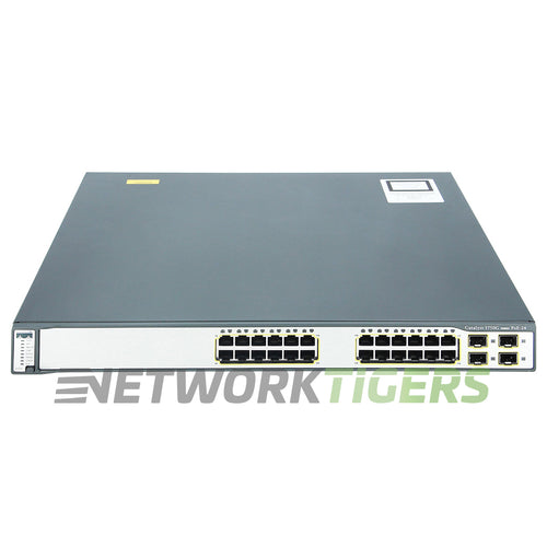 Cisco WS-C3750G-24PS-E Catalyst 3750G 24x 1GB PoE RJ-45 4x 1GB SFP Switch