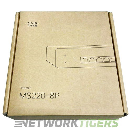 NEW Cisco Meraki MS220-8P-HW 8x 1GB PoE+ RJ45 2x 1GB SFP+ Unclaimed Switch