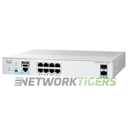 Cisco WS-C2960L-8PS-LL Catalyst 2960L Series 8x 1GB PoE+ RJ-45 2x 1GB SFP Switch
