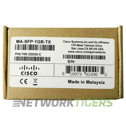 NEW Cisco Meraki MA-SFP-1GB-TX 1GB BASE-TX SFP Transceiver