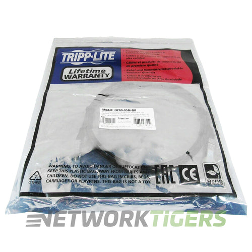 NEW Tripp Lite N280-03M-BK 3m 10GB SFP+ Passive Direct Attach Copper Twinax