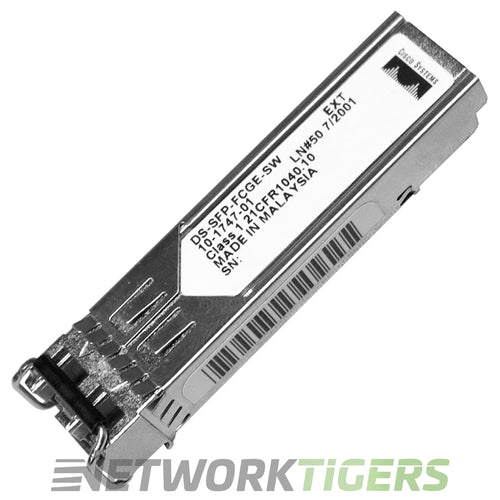 Cisco DS-SFP-FCGE-SW Fibre Channel 1 or 2 Gigabit SW LC Transceiver SFP