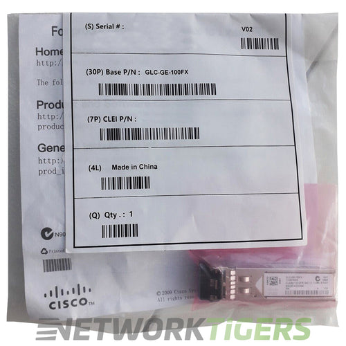 NEW Cisco GLC-GE-100FX 100Mbps BASE-FX MMF LC SFP Transceiver