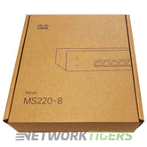 NEW Cisco Meraki MS220-8 8x 1GB RJ-45 2x 1GB SFP+ Unclaimed Switch product image 1