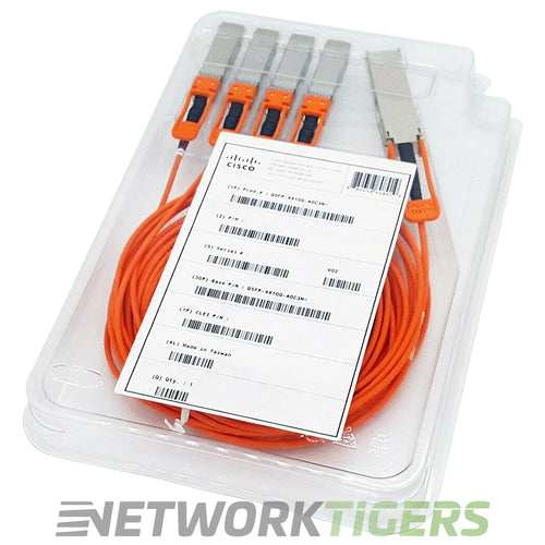 NEW Cisco QSFP-4X10G-AOC3M 3m 1x 40GB QSFP+ to 4x 10GB SFP+ Breakout Cable