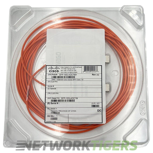 NEW Cisco SFP-10G-AOC7M 7m 10GB SFP+ Active Optical Cable