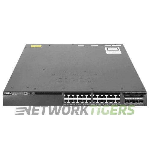 Cisco WS-C3650-24PWD-S 24x 1GB PoE+ RJ-45 2x 10GB SFP+ Switch (Manages 5x APs)
