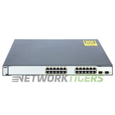 Cisco WS-C3750-24TS-S Catalyst 3750 24x Fast Ethernet RJ45 2x 1GB SFP Switch product image 1