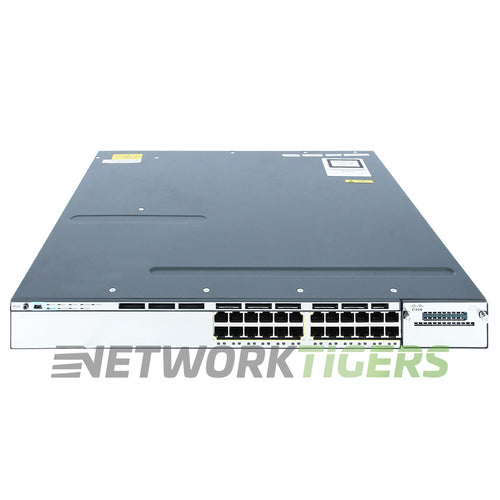 NEW Cisco WS-C3750X-24P-E 24x 1GB PoE+ RJ-45 1x Module Slot Switch