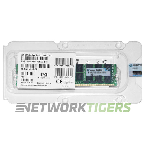 NEW HPE 726722-B21 DDR4 SmartMemory 32GB Quad Rank 4x DDR4-2133 Server Memory