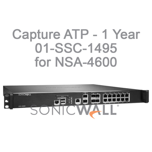 SonicWall 01-SSC-1495 Capture ATP (1 Year) Service for NSA 4600