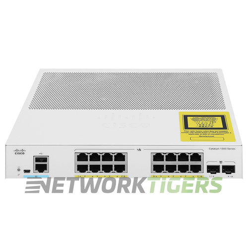 Cisco C1000-16P-2G-L Catalyst 1000 16x 1GB PoE+ RJ-45 2x 1GB SFP Switch