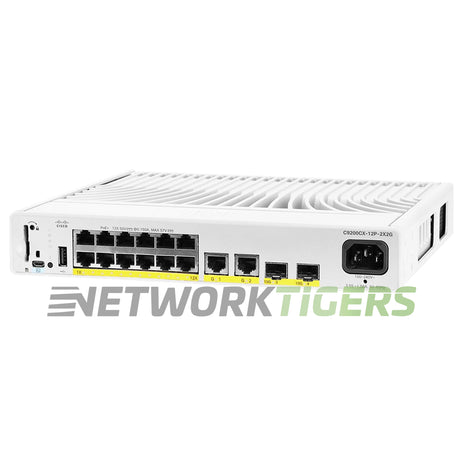 Cisco C9200CX-12P-2X2G-A 12x 1GB PoE+ RJ45 2x 1GB RJ45 2x 10GB SFP+ Switch
