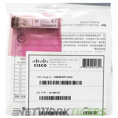 NEW Cisco CWDM-SFP-1470 1GB BASE-CWDM Fibre Channel 1470nm SFP Transceiver