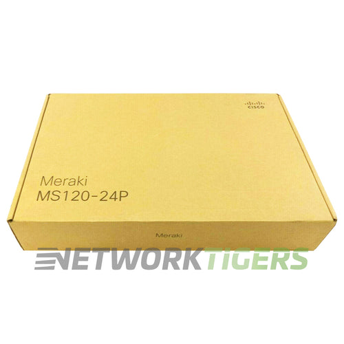 NEW Cisco Meraki MS120-24P-HW 24x 1GB PoE RJ-45 4x 1GB SFP Unclaimed Switch