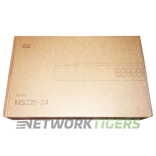 NEW Cisco Meraki MS220-24-HW 24x 1GB RJ-45 4x 1GB SFP Unclaimed Switch