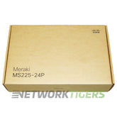 NEW Cisco Meraki MS225-24P-HW 24x 1GB PoE+ RJ-45 4x 10GB SFP+ Unclaimed Switch product image 1