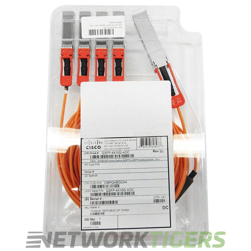 NEW Cisco QSFP-4X10G-AOC7M 7m 1x 40GB QSFP+ to 4x 10GB SFP+ Breakout Cable