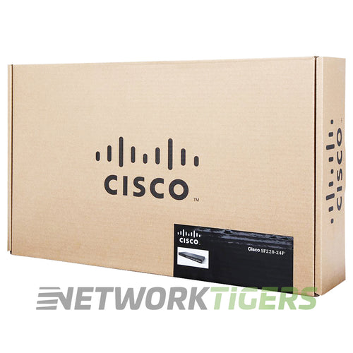 NEW Cisco SF220-24P-K9-NA Small Business 220 24x FE PoE RJ-45 2x 1GB SFP Switch