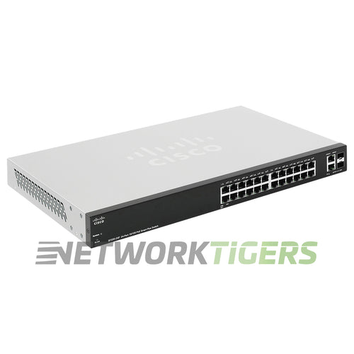 Cisco SF220-24P-K9-NA Small Business 220 24x FE PoE RJ-45 2x 1GB SFP Switch