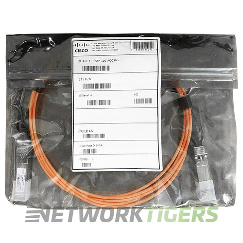NEW Cisco SFP-10G-AOC3M 3m 10GB SFP+ Active Optical Cable