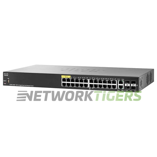 Cisco SG350-28MP-K9 24x 1GB PoE+ RJ-45 2x 1GB SFP 2x 1GB Combo Switch