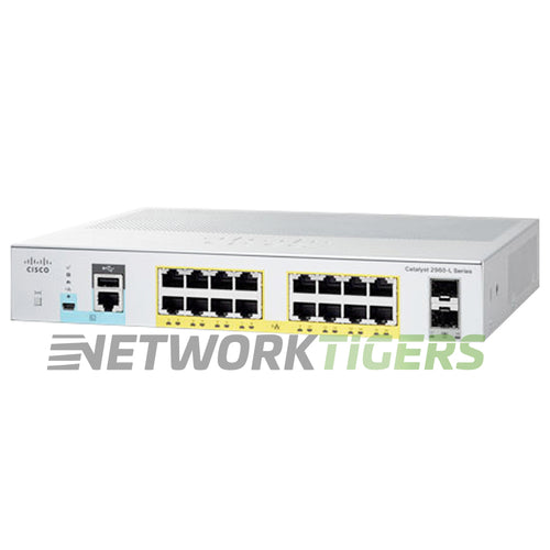 Cisco WS-C2960L-16PS-LL Catalyst 2960L 16x 1GB PoE+ RJ-45 2x 1GB SFP Switch