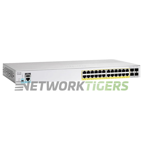 Cisco WS-C2960L-24PQ-LL 24x 1GB PoE+ RJ-45 4x 10GB SFP+ Switch