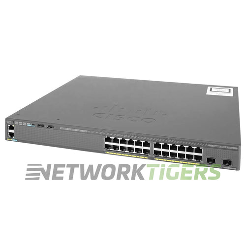 Cisco WS-C2960X-24PD-L 24x 1GB PoE RJ-45 2x 10GB SFP+ Switch