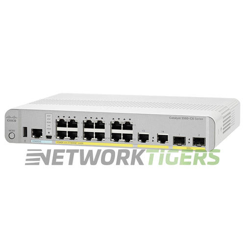 Cisco WS-C3560CX-12PD-S 12x 1GB PoE+ RJ-45 2x 10GB SFP+ Base Switch
