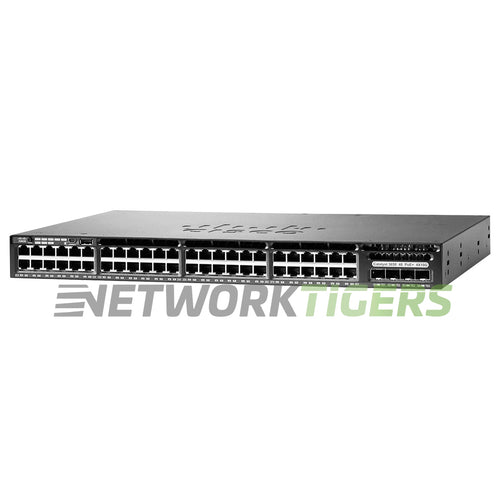 Cisco WS-C3650-48FQM-S 48x 1GB PoE+ RJ-45 4x 10GB SFP+ Switch