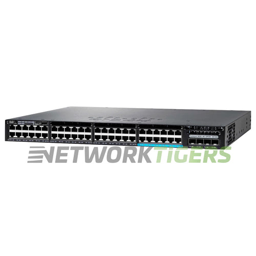 Cisco WS-C3650-48PWS-S 48x 1GB PoE+ RJ-45 4x 1GB SFP IPB Switch w/ 5x APL