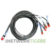 Dell 470-AAXH 5m 40GB QSFP to 4x 10GB SFP+ P8T4W FMJDG DA Breakout Cable product image 1