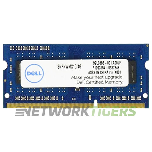 Dell SNPNWMX1C/4G DDR3L SODIMM 4GB 1RX8 1600MHz Server Memory