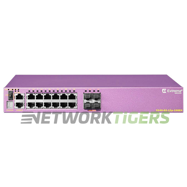 Extreme 16531 X440-G2-12p-10GE4 12x 1GB PoE+ RJ45 4x 1GB SFP Switch