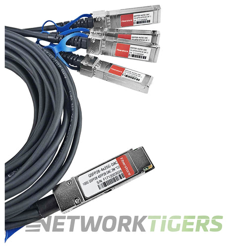 Fiberstore QSFP28-4X25G-DAC 2m 100GB QSFP28 to 4x 25GB SFP28 DA Breakout Cable