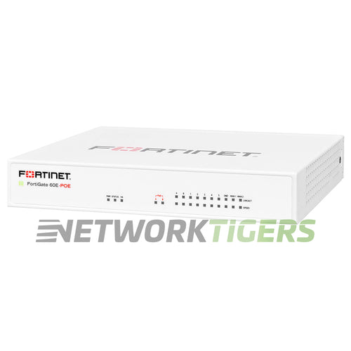 Fortinet FG-60E-POE FortiGate 60E 3 Gbps 10x 1GB (8x PoE+) RJ-45 Firewall