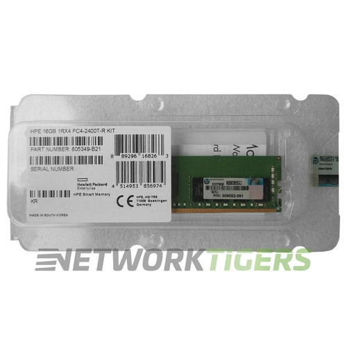NEW HPE 805349-B21 HPE DDR4 SmartMemory 16GB SR 4x DDR4-2400 Single Rank Memory