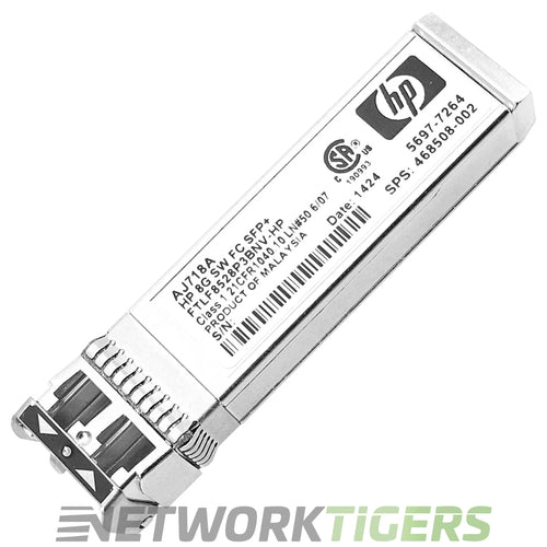 HPE AJ718A 8GB Fiber Channel 850nm SFP+ Transceiver