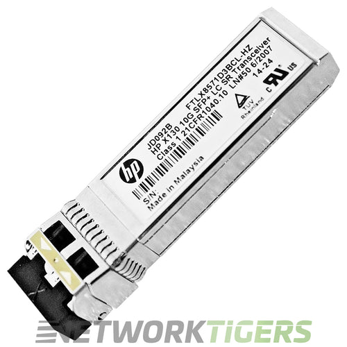 HPE JD092B 10GB BASE-SR 850nm Short Reach MMF LC SFP+ Transceiver