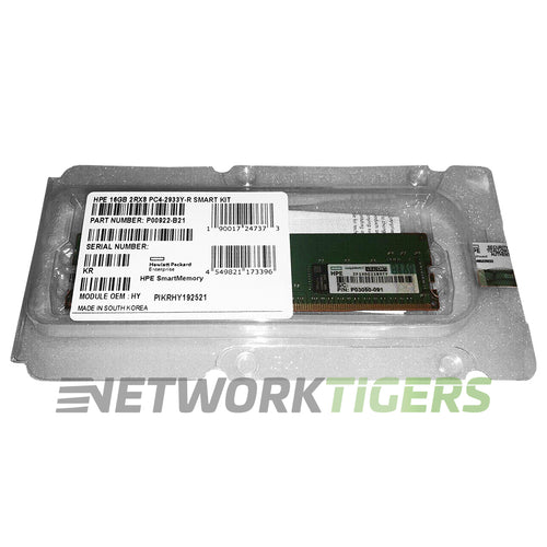 NEW HPE P00922-B21 DDR4-2933 CAS-21-21-21 Smart 16GB Dual Rank x8 Server Memory