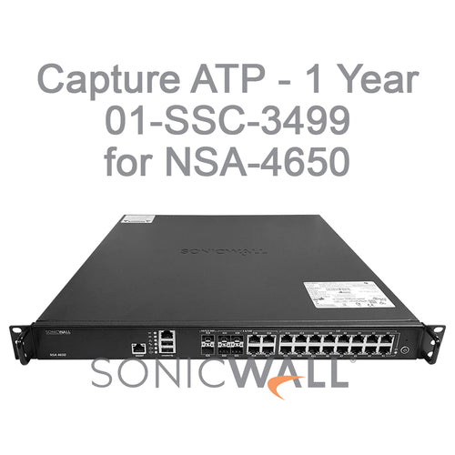 SonicWall 01-SSC-3499 Capture ATP (1 Year) Service for NSA 4650