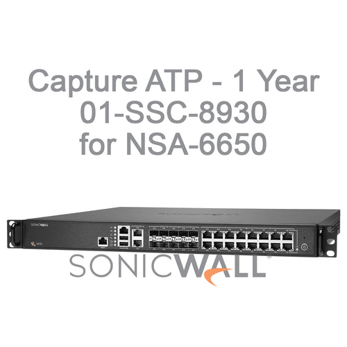 SonicWall 01-SSC-8930 Capture ATP (1 Year) Service for NSA 6650
